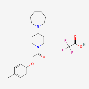 1-[4-(Azepan-1-yl)piperidin-1-yl]-2-(4-methylphenoxy)ethanone;2,2,2-trifluoroacetic acid