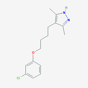 molecular formula C15H19ClN2O B396957 4-[4-(3-chlorophenoxy)butyl]-3,5-dimethyl-1H-pyrazole 