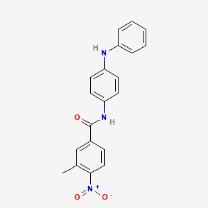 molecular formula C20H17N3O3 B3969584 N-(4-anilinophenyl)-3-methyl-4-nitrobenzamide 