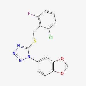 1-(1,3-benzodioxol-5-yl)-5-[(2-chloro-6-fluorobenzyl)thio]-1H-tetrazole