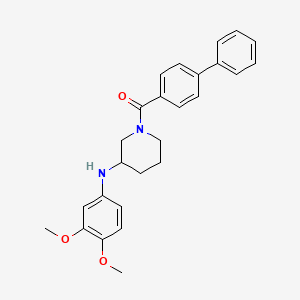 1-(4-biphenylylcarbonyl)-N-(3,4-dimethoxyphenyl)-3-piperidinamine