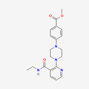 molecular formula C20H24N4O3 B3969633 methyl 4-(4-{3-[(ethylamino)carbonyl]-2-pyridinyl}-1-piperazinyl)benzoate 