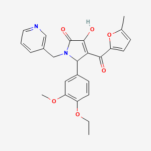 molecular formula C25H24N2O6 B3969657 5-(4-ethoxy-3-methoxyphenyl)-3-hydroxy-4-(5-methyl-2-furoyl)-1-(3-pyridinylmethyl)-1,5-dihydro-2H-pyrrol-2-one 