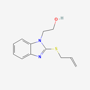 molecular formula C12H14N2OS B3969682 2-[2-(allylthio)-1H-benzimidazol-1-yl]ethanol 