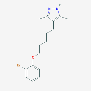 B396969 4-[5-(2-bromophenoxy)pentyl]-3,5-dimethyl-1H-pyrazole CAS No. 1030595-82-4