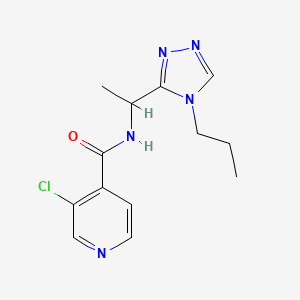 molecular formula C13H16ClN5O B3969699 3-chloro-N-[1-(4-propyl-4H-1,2,4-triazol-3-yl)ethyl]isonicotinamide 