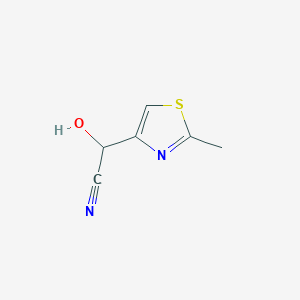 molecular formula C6H6N2OS B039697 4-Thiazoleacetonitrile,-alpha--hydroxy-2-methyl- CAS No. 113732-63-1