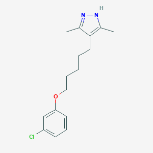 B396970 4-[5-(3-chlorophenoxy)pentyl]-3,5-dimethyl-1H-pyrazole CAS No. 415936-55-9