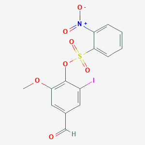 4-formyl-2-iodo-6-methoxyphenyl 2-nitrobenzenesulfonate