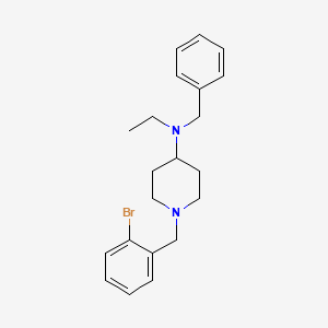 molecular formula C21H27BrN2 B3969722 N-benzyl-1-[(2-bromophenyl)methyl]-N-ethylpiperidin-4-amine 