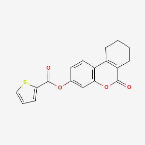 molecular formula C18H14O4S B3969728 6-oxo-7,8,9,10-tetrahydro-6H-benzo[c]chromen-3-yl 2-thiophenecarboxylate 