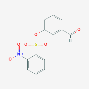 molecular formula C13H9NO6S B3969744 3-formylphenyl 2-nitrobenzenesulfonate 