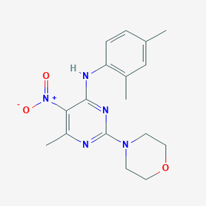 N-(2,4-dimethylphenyl)-6-methyl-2-(4-morpholinyl)-5-nitro-4-pyrimidinamine