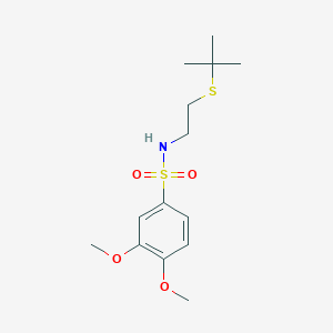 molecular formula C14H23NO4S2 B3969778 N-(2-tert-butylsulfanylethyl)-3,4-dimethoxybenzenesulfonamide 