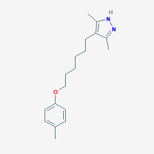 molecular formula C18H26N2O B396978 6-(3,5-dimethyl-1H-pyrazol-4-yl)hexyl 4-methylphenyl ether 