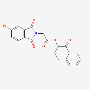 molecular formula C20H16BrNO5 B3969784 (1-Oxo-1-phenylbutan-2-yl) 2-(5-bromo-1,3-dioxoisoindol-2-yl)acetate 