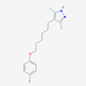molecular formula C17H23FN2O B396982 4-[6-(4-fluorophenoxy)hexyl]-3,5-dimethyl-1H-pyrazole CAS No. 415939-09-2