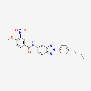 molecular formula C24H23N5O4 B3969882 N-[2-(4-butylphenyl)-2H-benzotriazol-5-yl]-4-methoxy-3-nitrobenzamide 