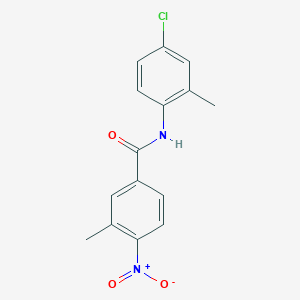 molecular formula C15H13ClN2O3 B3969904 N-(4-chloro-2-methylphenyl)-3-methyl-4-nitrobenzamide 