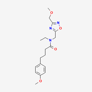 N-ethyl-N-{[3-(methoxymethyl)-1,2,4-oxadiazol-5-yl]methyl}-4-(4-methoxyphenyl)butanamide