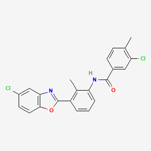 3-chloro-N-[3-(5-chloro-1,3-benzoxazol-2-yl)-2-methylphenyl]-4-methylbenzamide