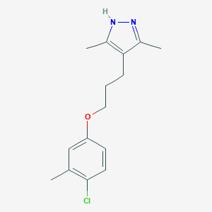 molecular formula C15H19ClN2O B396993 4-[3-(4-chloro-3-methylphenoxy)propyl]-3,5-dimethyl-1H-pyrazole 