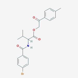 2-(4-methylphenyl)-2-oxoethyl N-[(4-bromophenyl)carbonyl]valinate