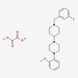 molecular formula C25H32FN3O5 B3969948 1-[1-(3-fluorobenzyl)-4-piperidinyl]-4-(2-methoxyphenyl)piperazine oxalate 