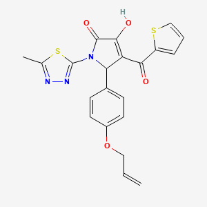 3-hydroxy-1-(5-methyl-1,3,4-thiadiazol-2-yl)-5-[4-(prop-2-en-1-yloxy)phenyl]-4-(thiophen-2-ylcarbonyl)-1,5-dihydro-2H-pyrrol-2-one