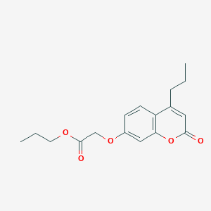 molecular formula C17H20O5 B3969985 propyl [(2-oxo-4-propyl-2H-chromen-7-yl)oxy]acetate 