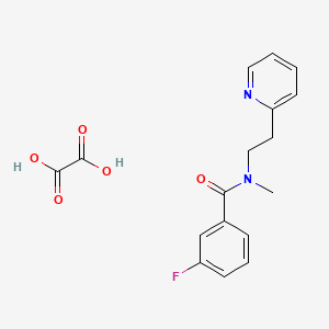 molecular formula C17H17FN2O5 B3969990 3-fluoro-N-methyl-N-(2-pyridin-2-ylethyl)benzamide;oxalic acid 