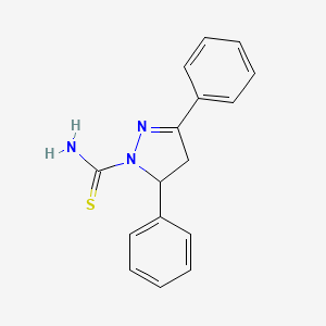 molecular formula C16H15N3S B3969997 3,5-diphenyl-4,5-dihydro-1H-pyrazole-1-carbothioamide 