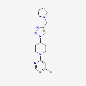 4-methoxy-6-{4-[4-(1-pyrrolidinylmethyl)-1H-1,2,3-triazol-1-yl]-1-piperidinyl}pyrimidine bis(trifluoroacetate)