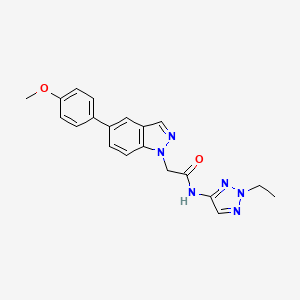 N-(2-ethyl-2H-1,2,3-triazol-4-yl)-2-[5-(4-methoxyphenyl)-1H-indazol-1-yl]acetamide