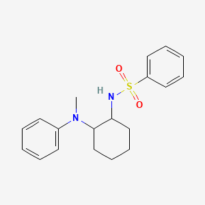 molecular formula C19H24N2O2S B3970021 N-{2-[methyl(phenyl)amino]cyclohexyl}benzenesulfonamide 