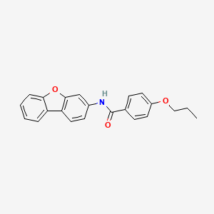 molecular formula C22H19NO3 B3970025 N-dibenzo[b,d]furan-3-yl-4-propoxybenzamide 