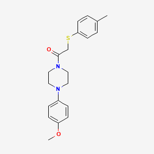 molecular formula C20H24N2O2S B3970032 1-(4-methoxyphenyl)-4-{[(4-methylphenyl)thio]acetyl}piperazine 