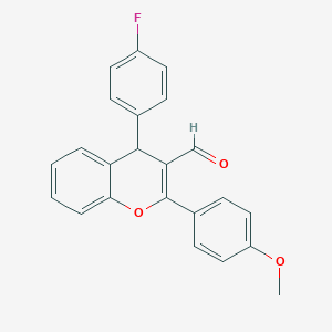 molecular formula C23H17FO3 B397004 4-(4-fluorophenyl)-2-(4-methoxyphenyl)-4H-chromene-3-carbaldehyde CAS No. 299934-06-8