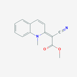 molecular formula C14H12N2O2 B397008 methyl cyano(1-methyl-2(1H)-quinolinylidene)acetate 