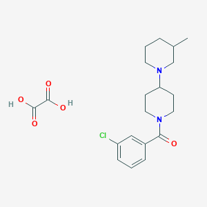 molecular formula C20H27ClN2O5 B3970097 1'-(3-chlorobenzoyl)-3-methyl-1,4'-bipiperidine oxalate 