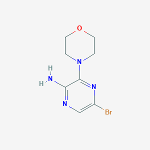 molecular formula C8H11BrN4O B039701 5-Bromo-3-morpholinopyrazin-2-amine CAS No. 117719-17-2