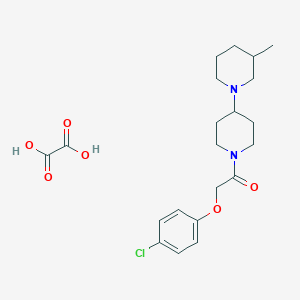 molecular formula C21H29ClN2O6 B3970104 1'-[(4-chlorophenoxy)acetyl]-3-methyl-1,4'-bipiperidine oxalate 