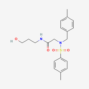 molecular formula C20H26N2O4S B3970143 N-(3-hydroxypropyl)-2-[(4-methylphenyl)methyl-(4-methylphenyl)sulfonylamino]acetamide 