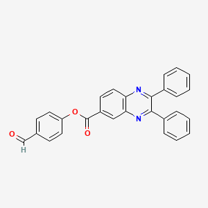 molecular formula C28H18N2O3 B3970166 4-formylphenyl 2,3-diphenyl-6-quinoxalinecarboxylate 