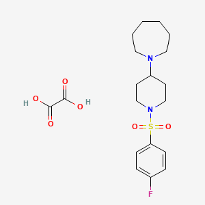 molecular formula C19H27FN2O6S B3970184 1-{1-[(4-fluorophenyl)sulfonyl]-4-piperidinyl}azepane oxalate 