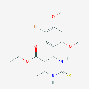 ethyl 4-(5-bromo-2,4-dimethoxyphenyl)-6-methyl-2-thioxo-1,2,3,4-tetrahydro-5-pyrimidinecarboxylate