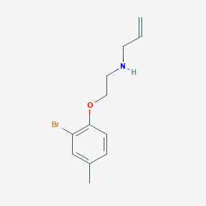 molecular formula C12H16BrNO B397025 N-allyl-N-[2-(2-bromo-4-methylphenoxy)ethyl]amine 