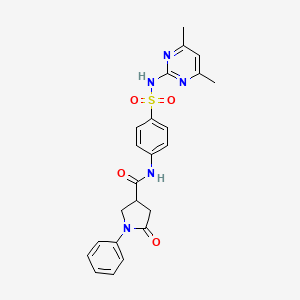 N-{4-[(4,6-dimethylpyrimidin-2-yl)sulfamoyl]phenyl}-5-oxo-1-phenylpyrrolidine-3-carboxamide