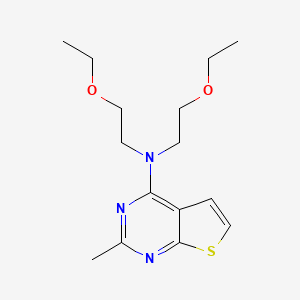 molecular formula C15H23N3O2S B3970273 N,N-bis(2-ethoxyethyl)-2-methylthieno[2,3-d]pyrimidin-4-amine 