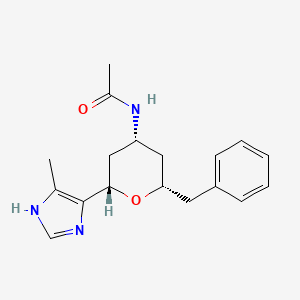 molecular formula C18H23N3O2 B3970290 N-[(2S*,4R*,6S*)-2-benzyl-6-(4-methyl-1H-imidazol-5-yl)tetrahydro-2H-pyran-4-yl]acetamide 